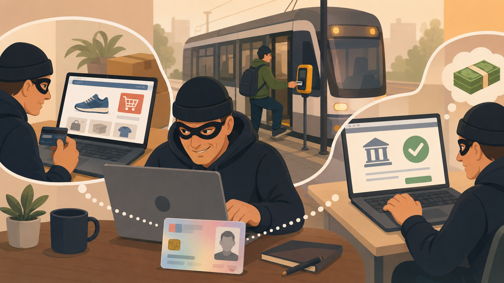 Manieren waarop een gestolen kopie van een identiteitskaart misbruikt wordt