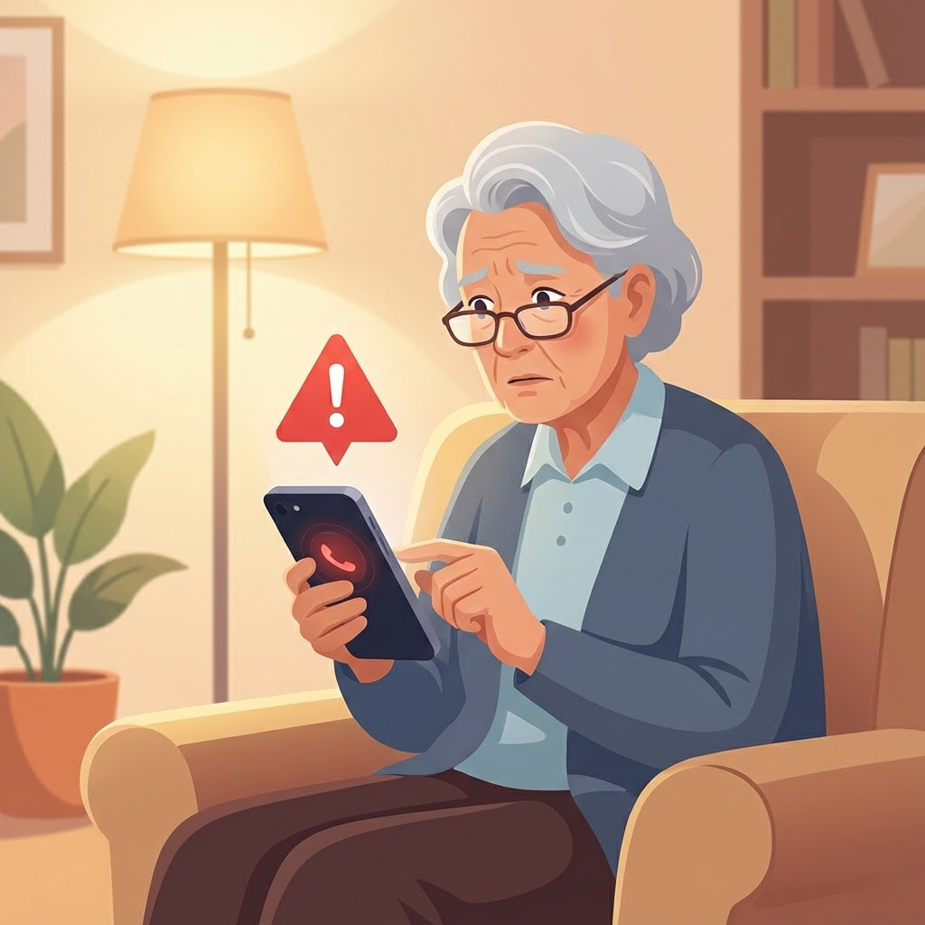 Persoon ontvangt verdacht telefoontje