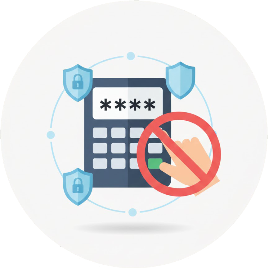 Stap 3: Deel nooit je pincode