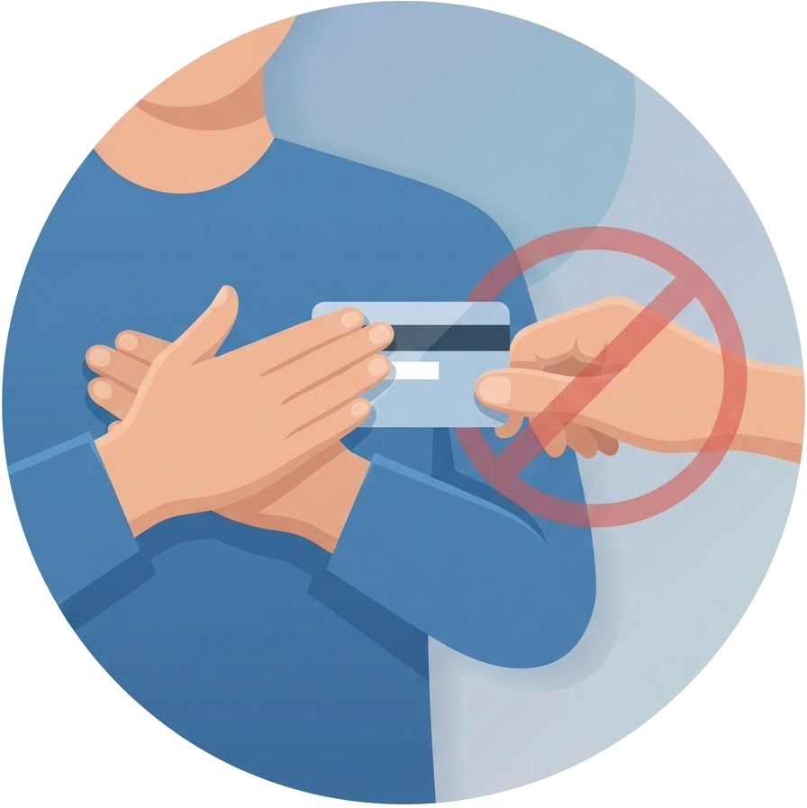 Stap 4: Geef je kaart niet af