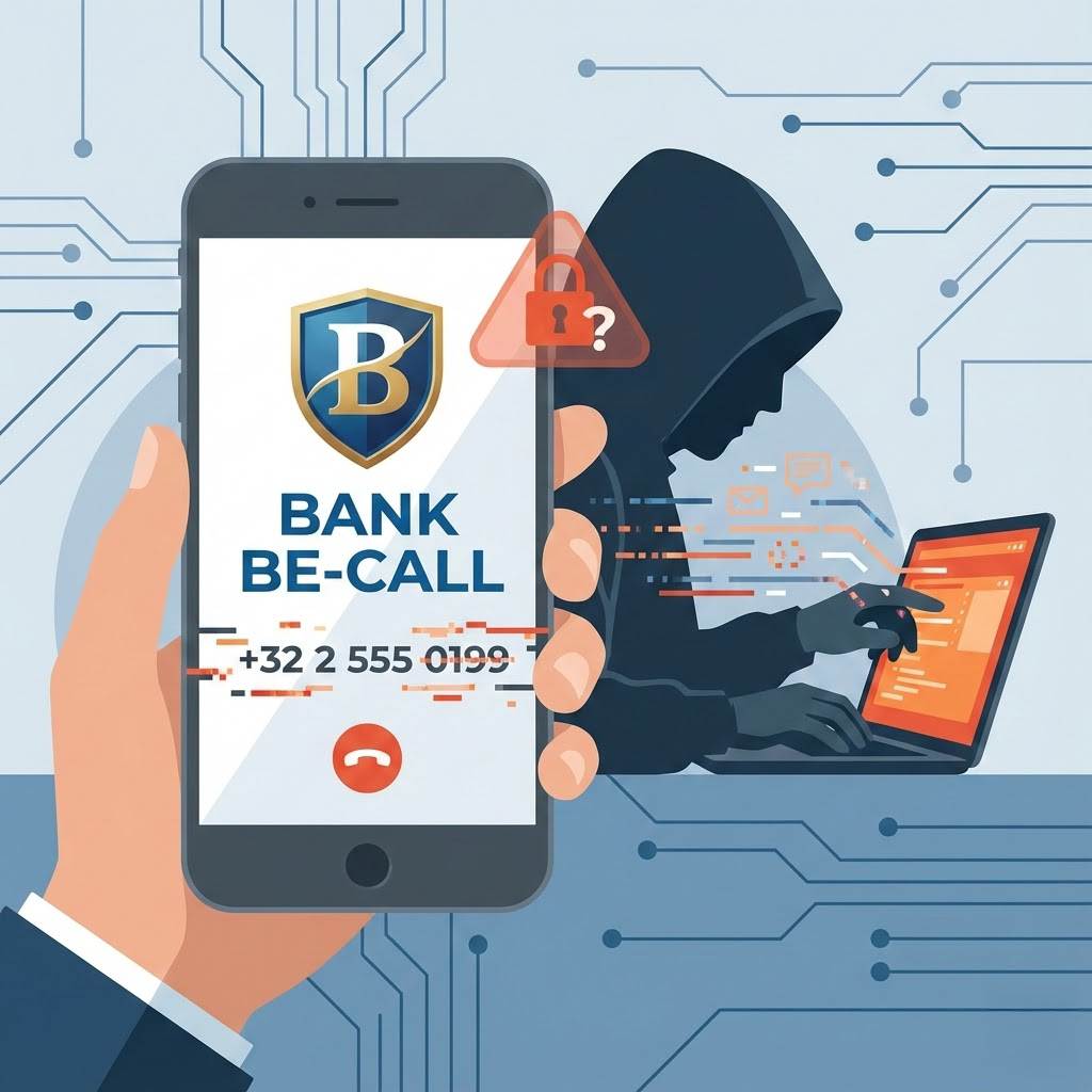 Nummer spoofing illustratie